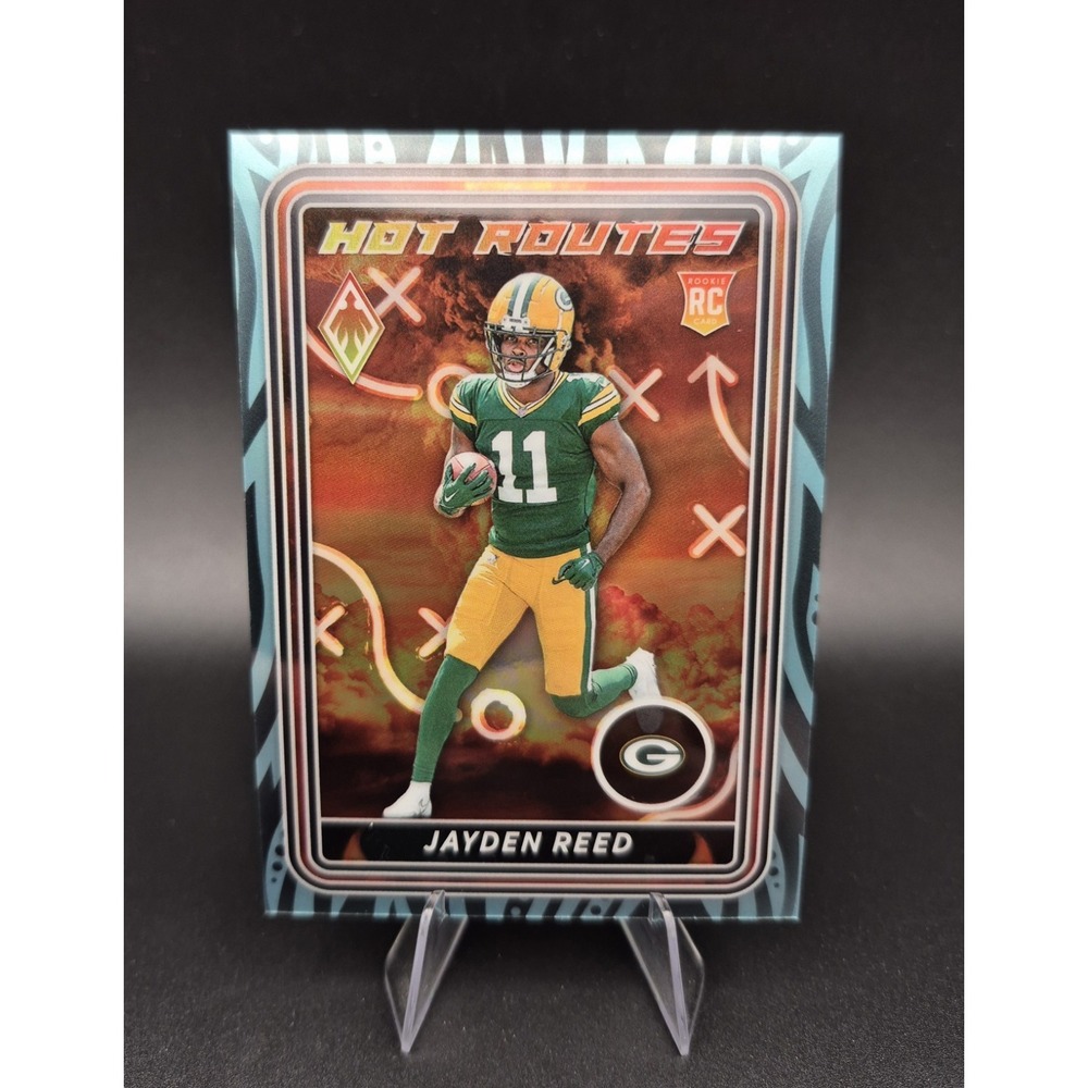 2023 Panini Phoenix Hot Routes Jayden Reed #HR-18 Teal /150 (RC) GB Packers